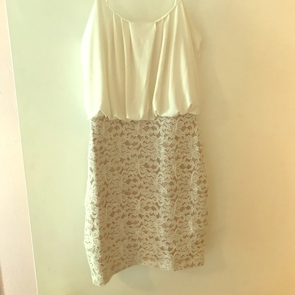 Cream and lace dress